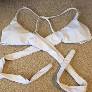 White criss cross bikini